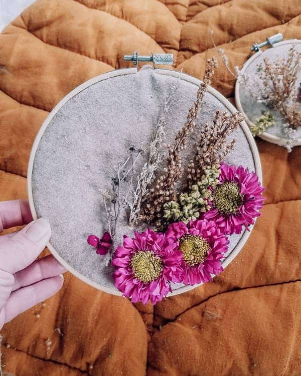 dried flower ornament