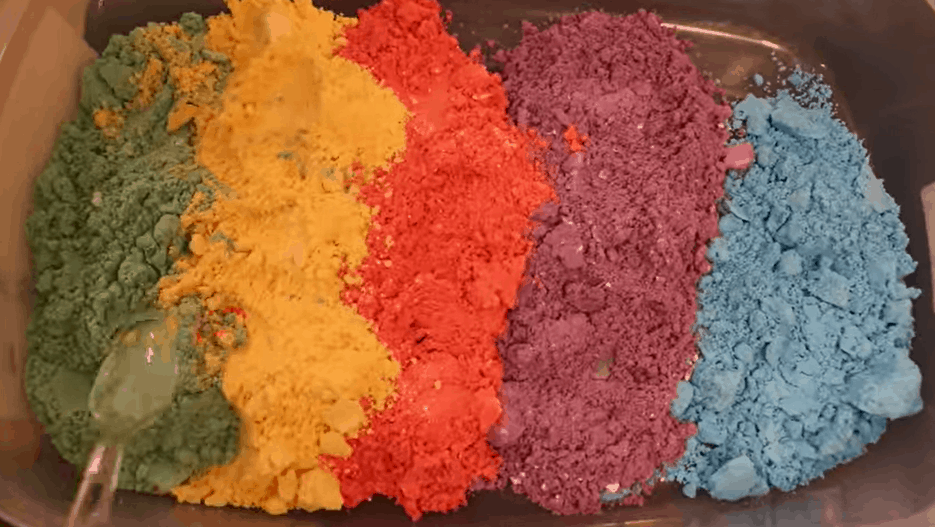 How to Make Colourful Taste-Safe Moon Sand - The Craft-at-Home Family