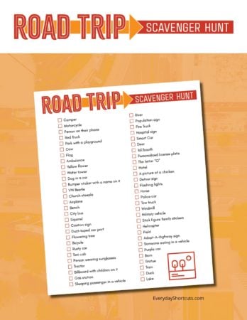 Road Trip Scavenger Hunts