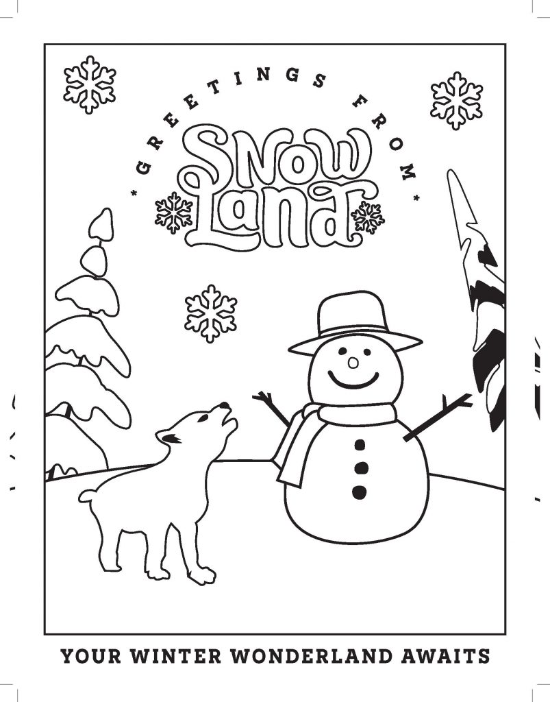 Snowland Coloring Pages - Great Wolf Lodge Family Fun