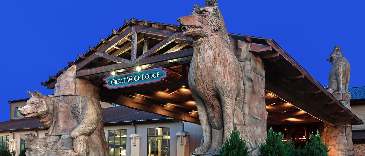 Exterior of Great Wolf Lodge Grapevine Dallas Texas