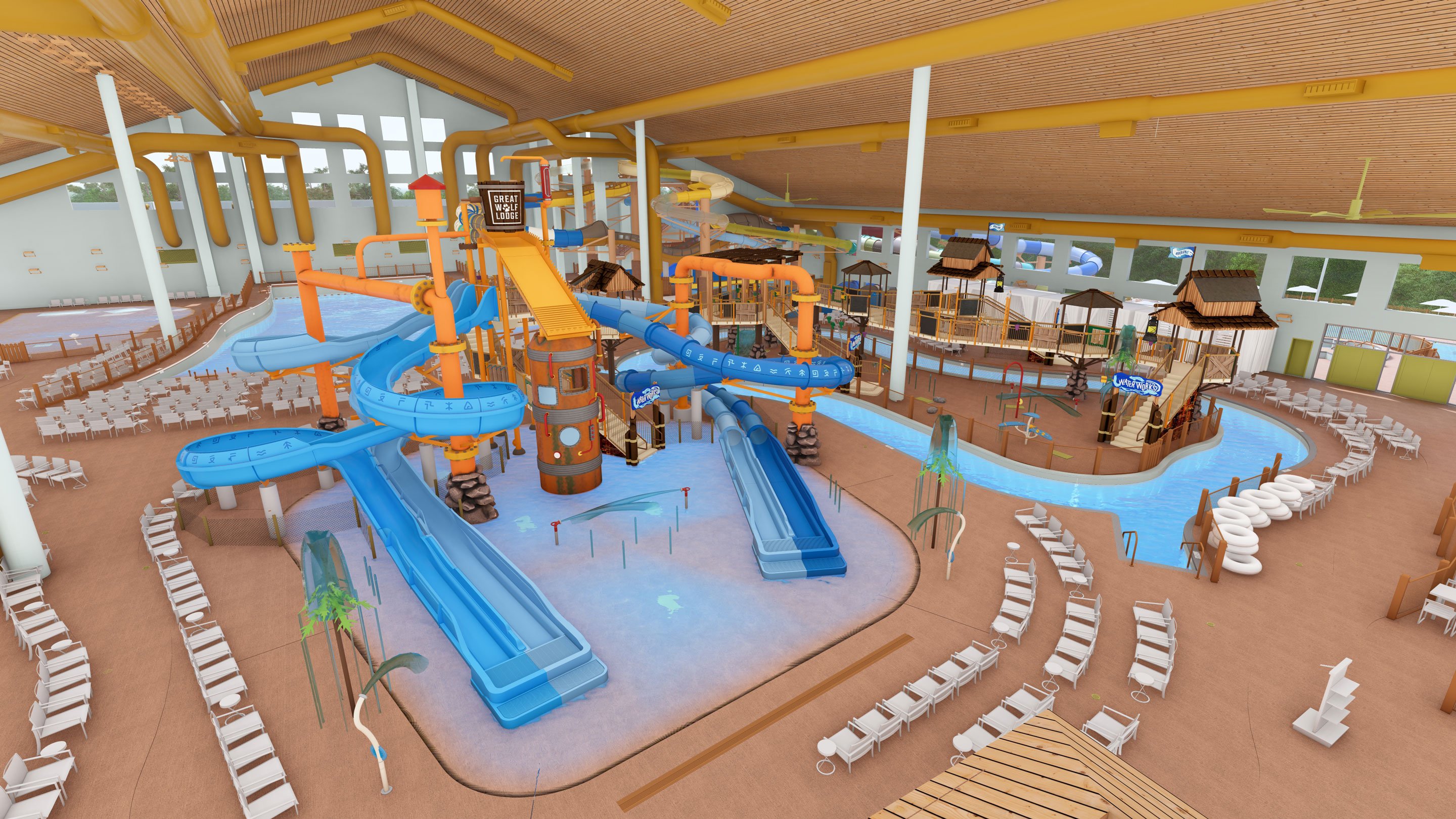 Indoor water park at great wolf lodge