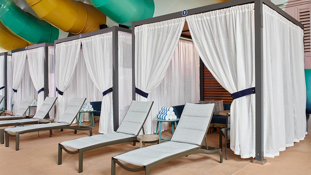 wide view Indoor cabana area