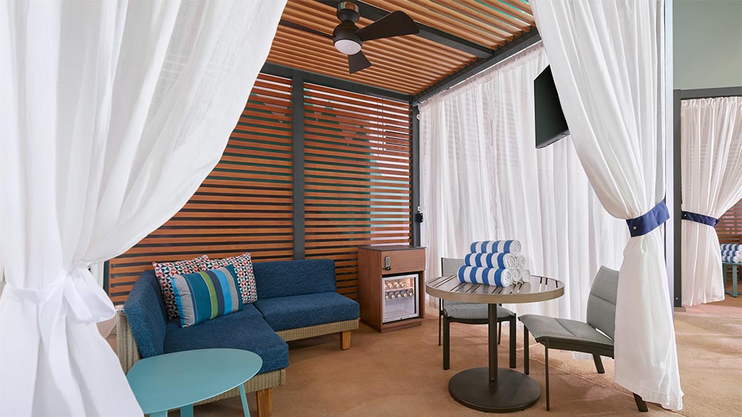 inside indoor cabana