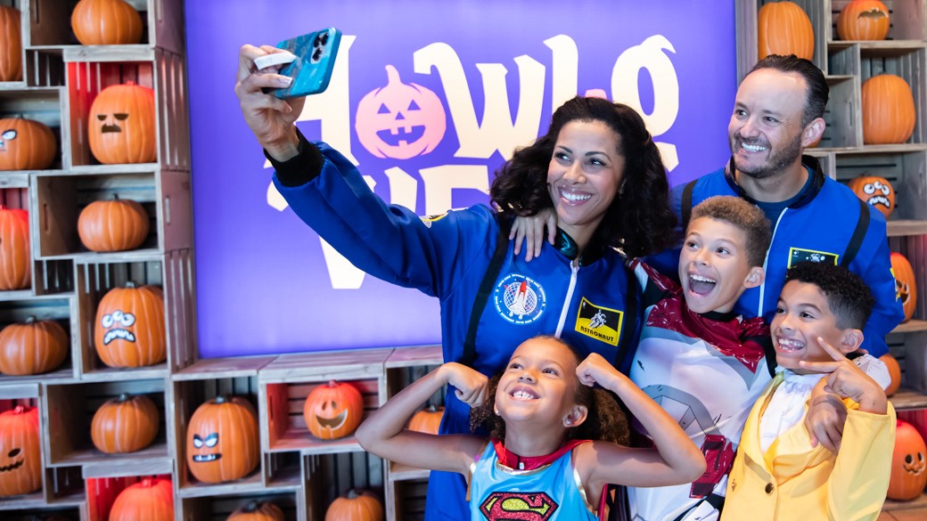 family in howloween costumes