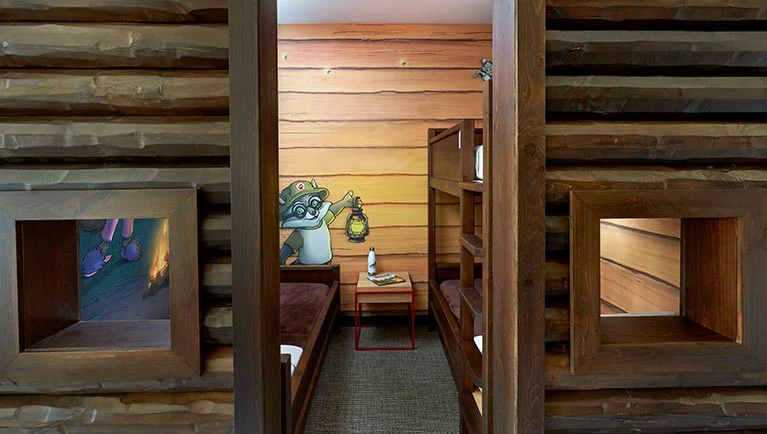 The indoor cabin in the Deluxe KidCabin Suite