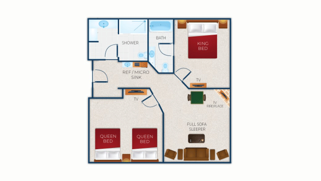 Floorplan of the Grizzly Bear Suite