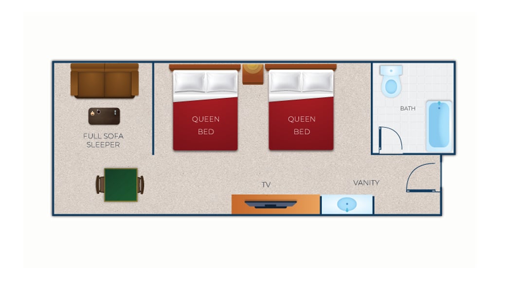 The floorplan of Family Suite