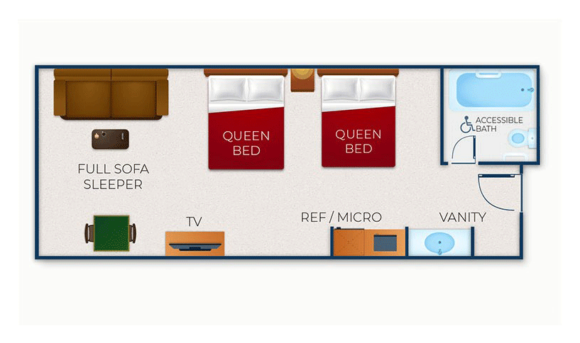 The floorplan of Family Suite Standard