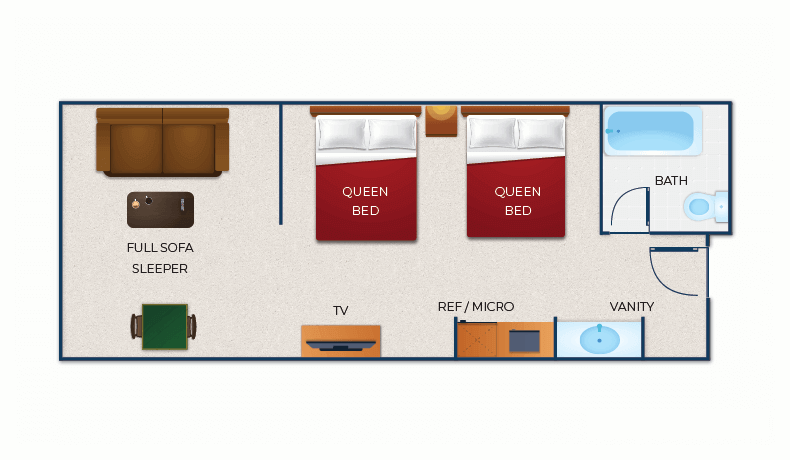 Floorplan of the family suite