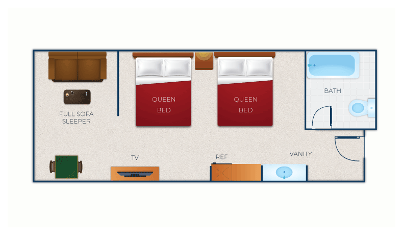 The floorplan of Family Suite