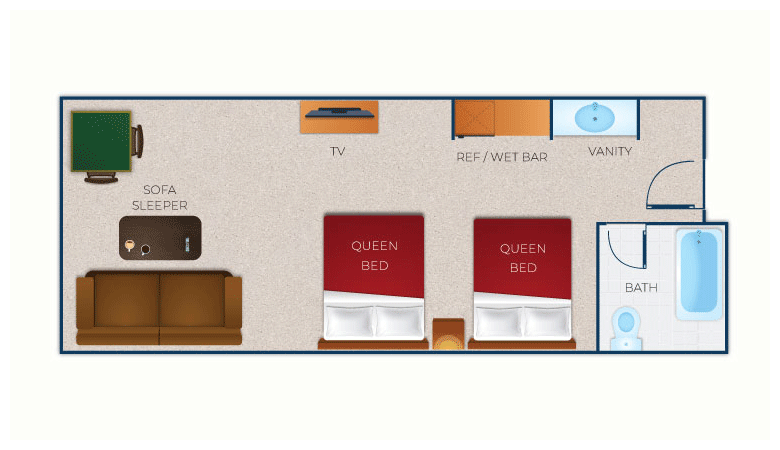 The floorplan of Family Suite