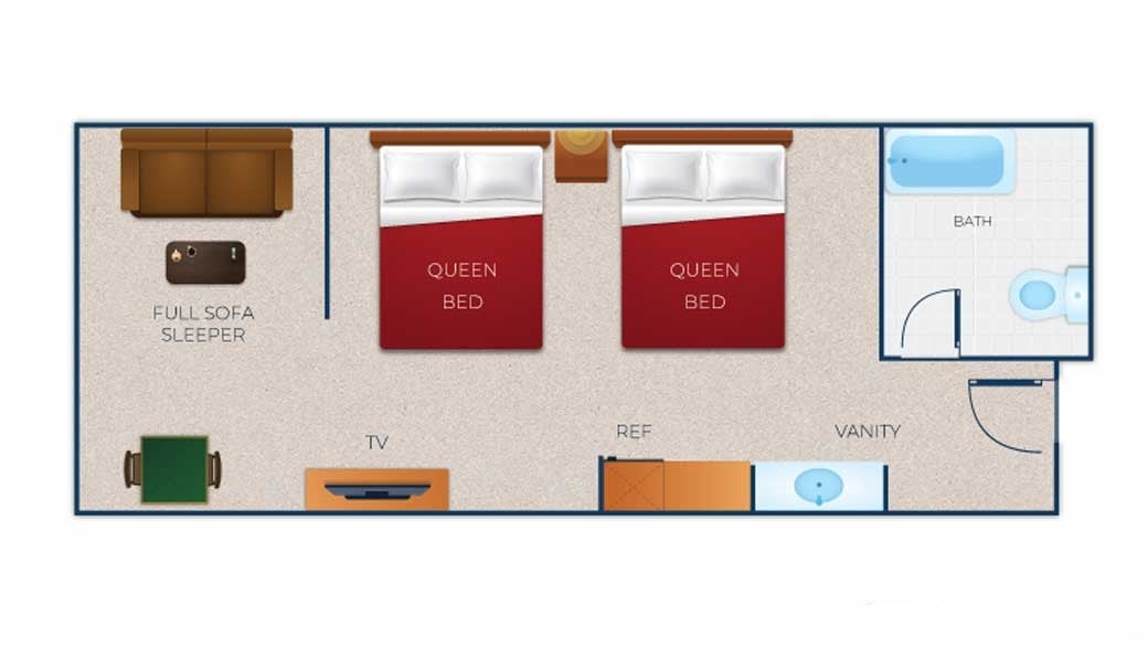 Floorplan of the family suite