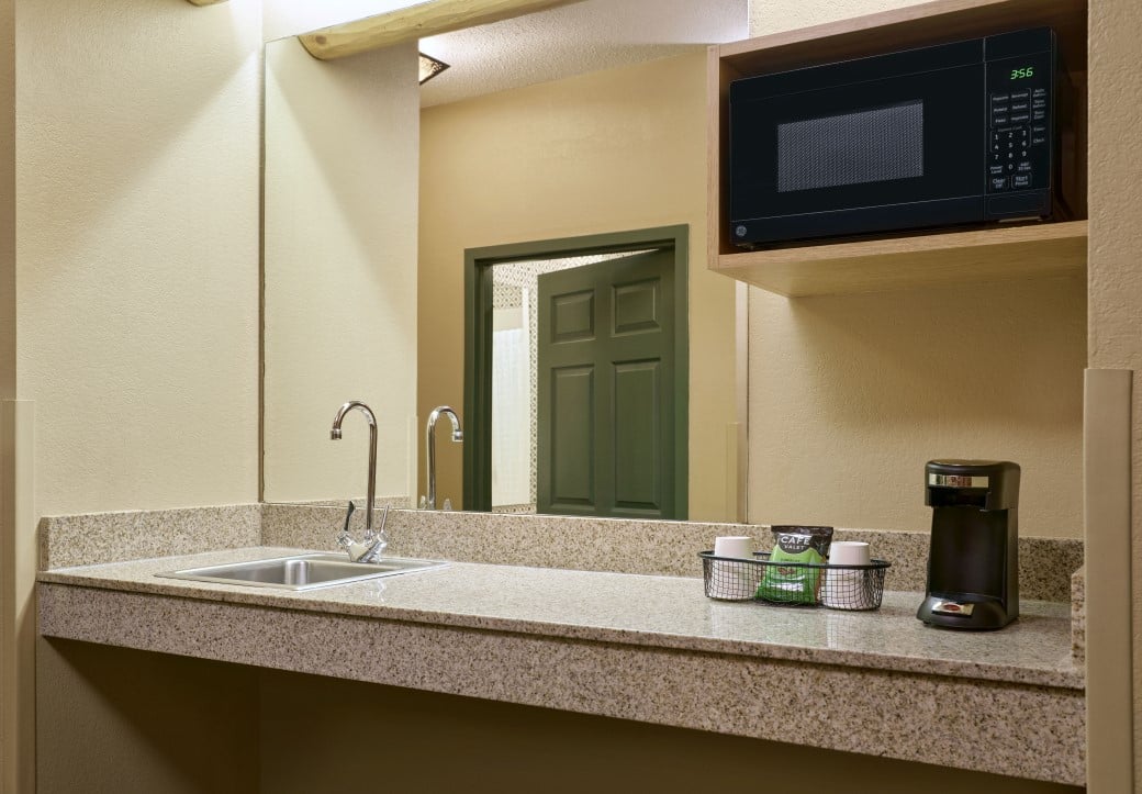 The sink area in the KidCabin Suite (Balcony/Patio)