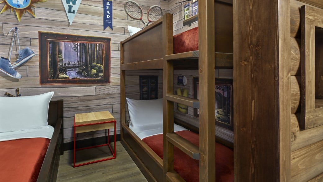 The indoor cabin in the KidCabin Suite