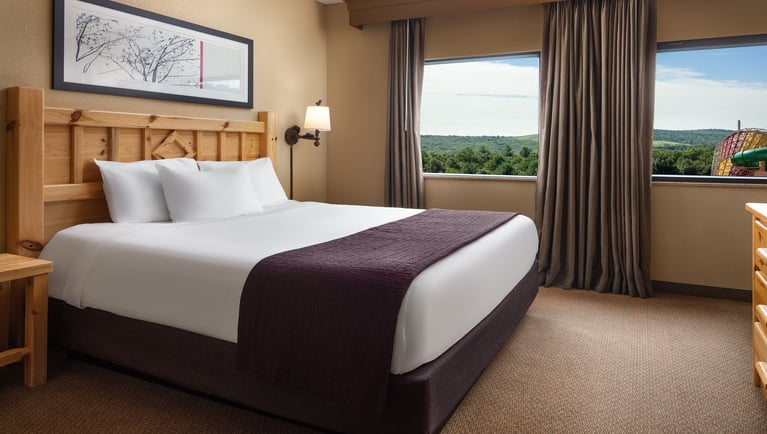 The beds inside the second room in the Accessible Bathtub KidCabin King Suite