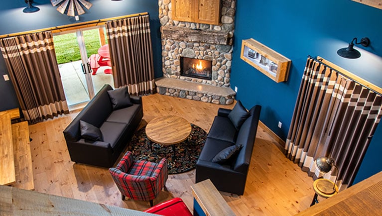 Cottage Living Room Fireplace