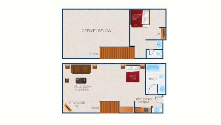 Floorplan of Woodland Loft suite