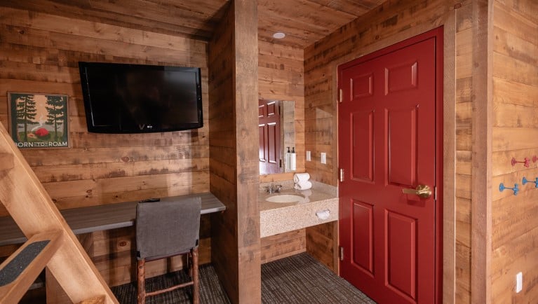 Sink area in Woodland Loft suite