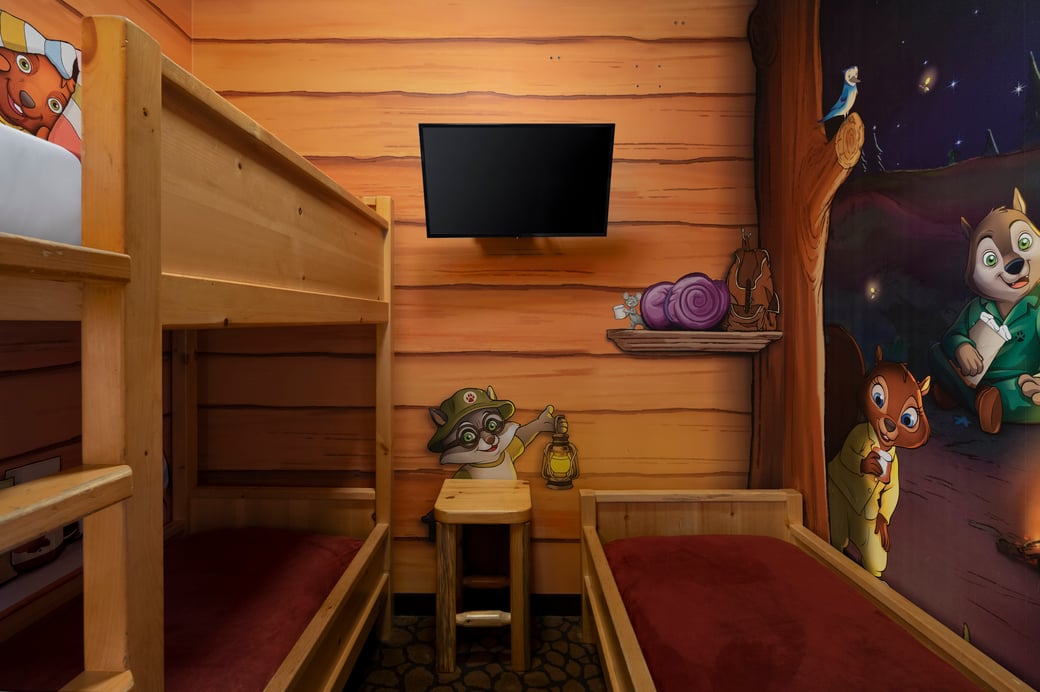 The Bunk Beds in the KidCabin Suite (Acc Bathtub)