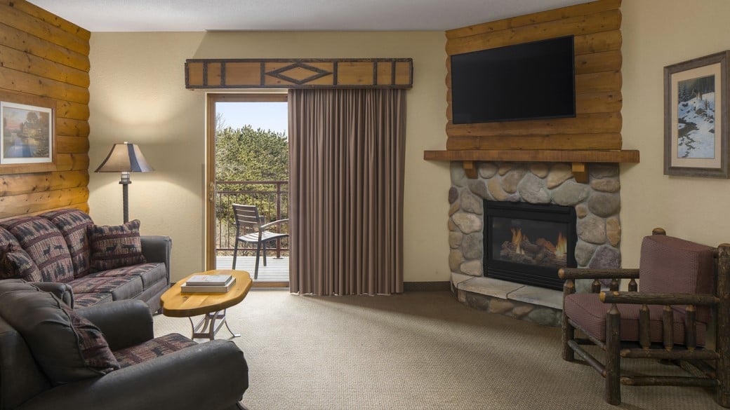 The Living area in Timber Wolf Condo