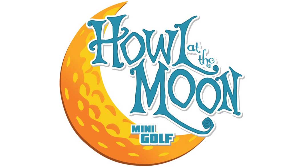 Logo of howl the moon mini golf