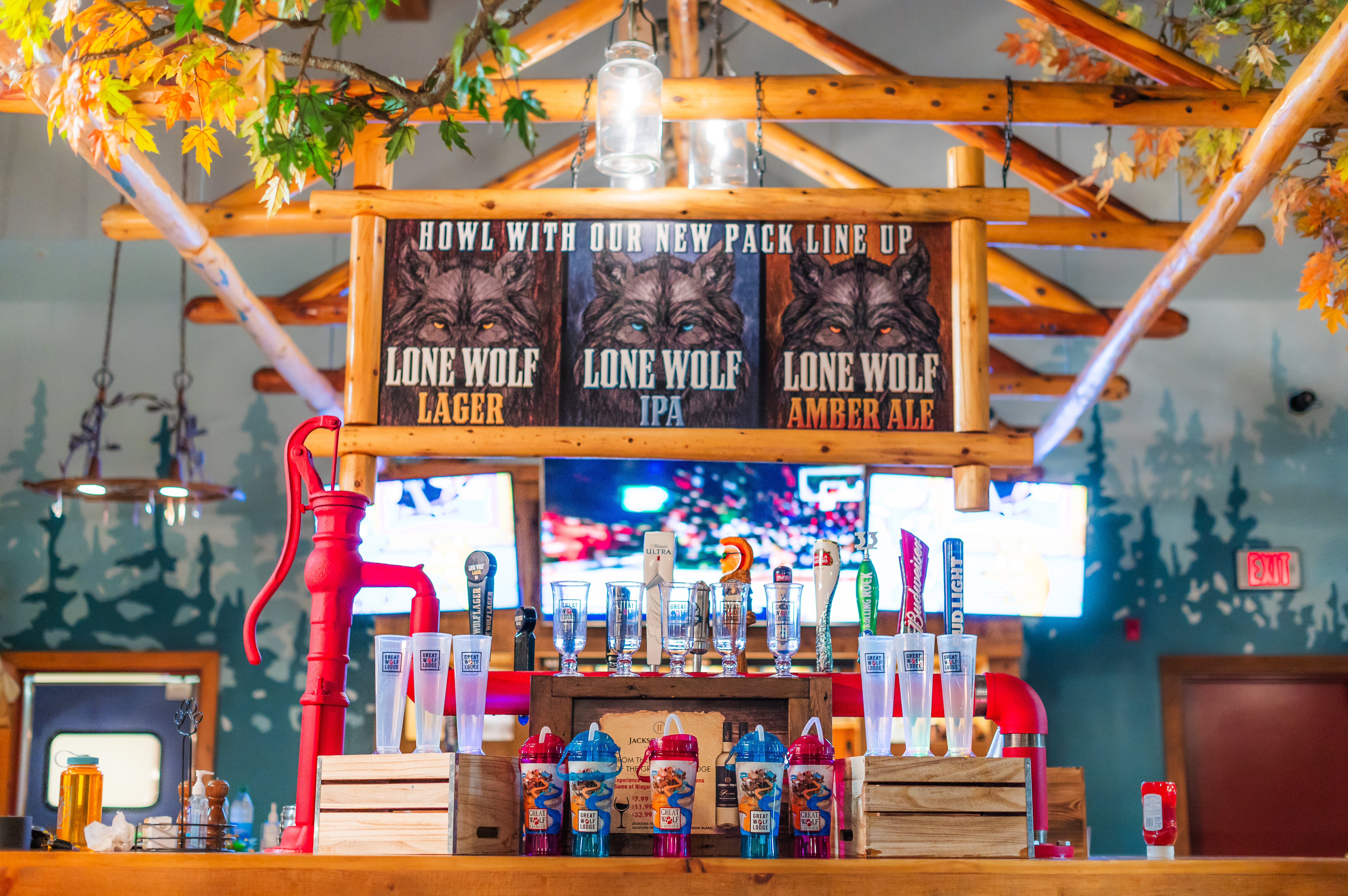 image of the beer bar at camp critter resturant