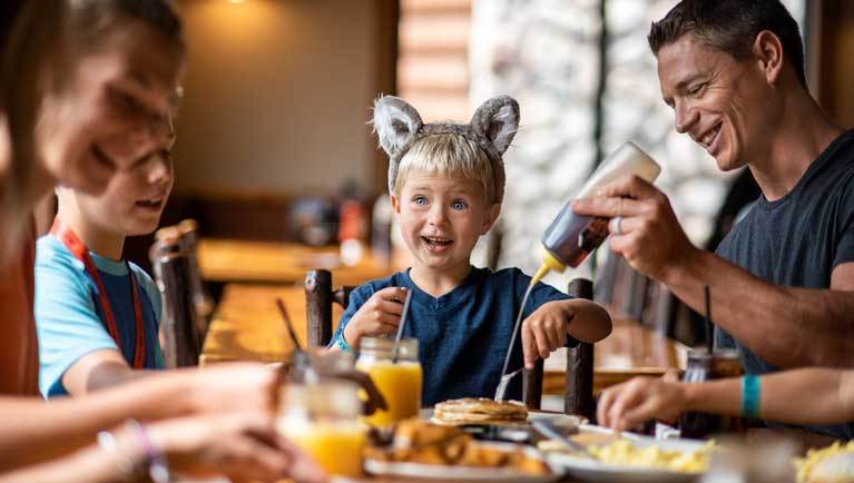 Family enjoying meal