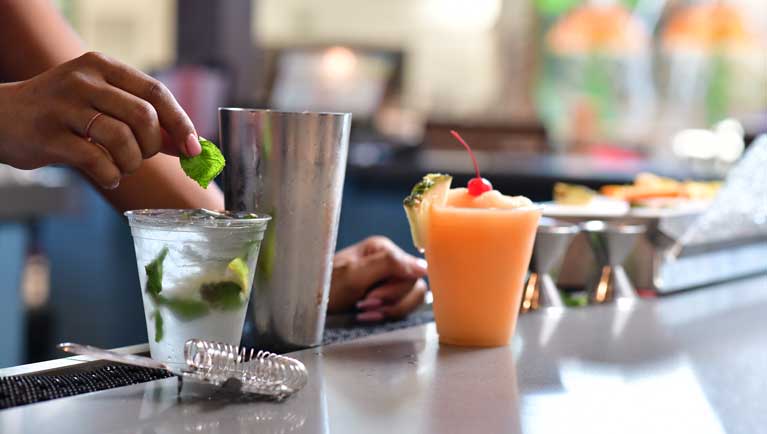 Woman at the bar