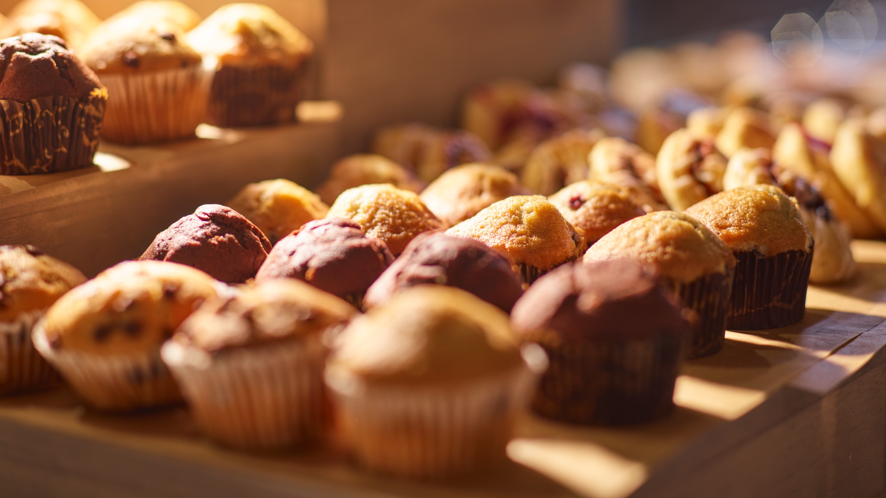 variety of muffins