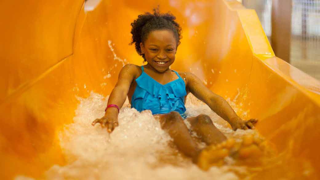 Picture of Beaver and Squirrel Falls at Great Wolf Lodge Niagara Falls, ON.