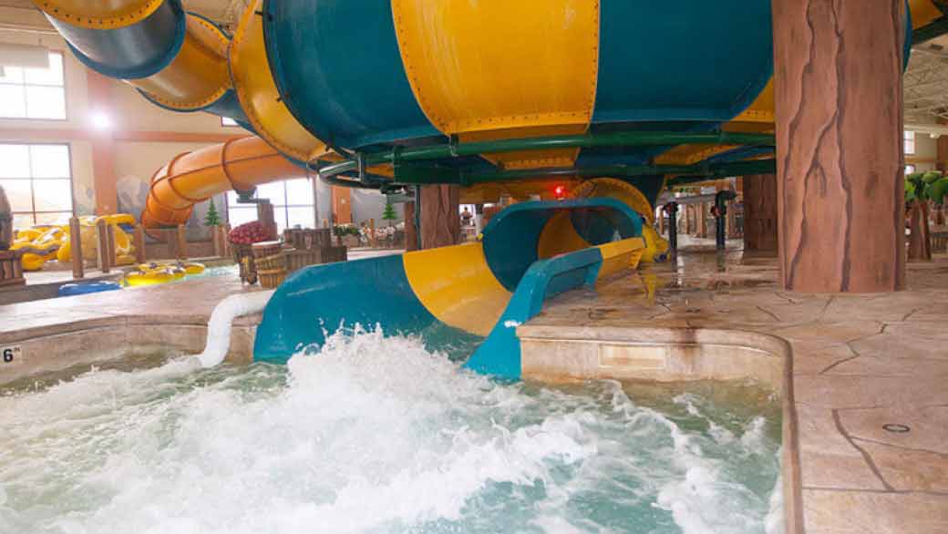 Vortex Full Tube Pool Slide with Staircase