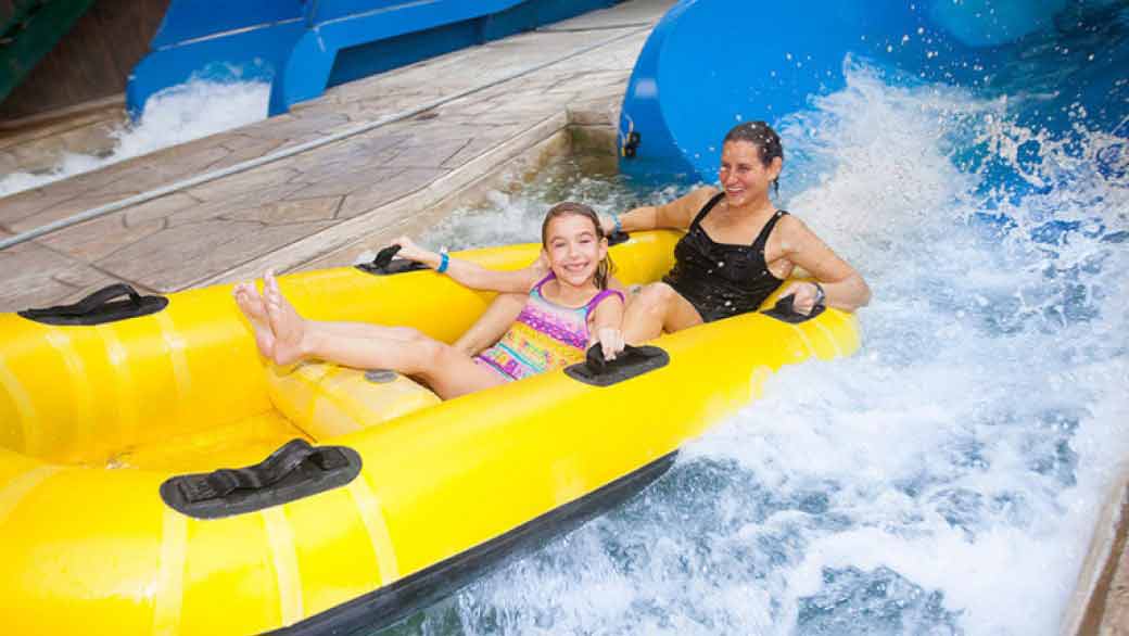 Girl smiling at camera at Niagara Rapids Run