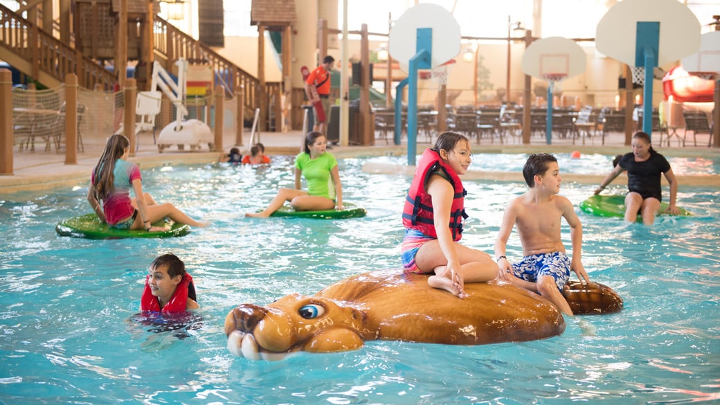 The floats and basketball goals at Chinook Cove