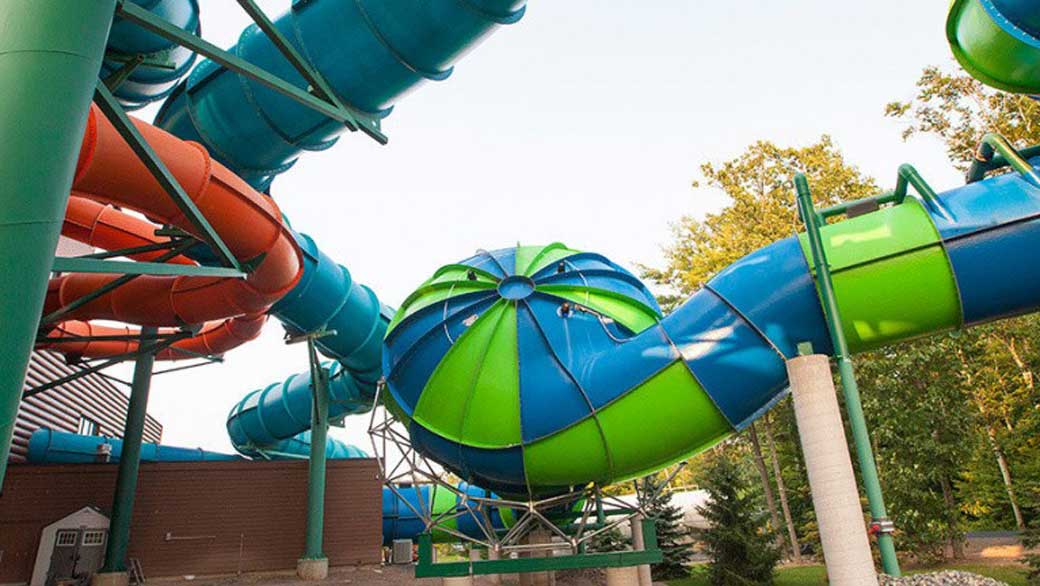 Double Barrel Drop Water Slide Poconos Resort Great Wolf Lodge