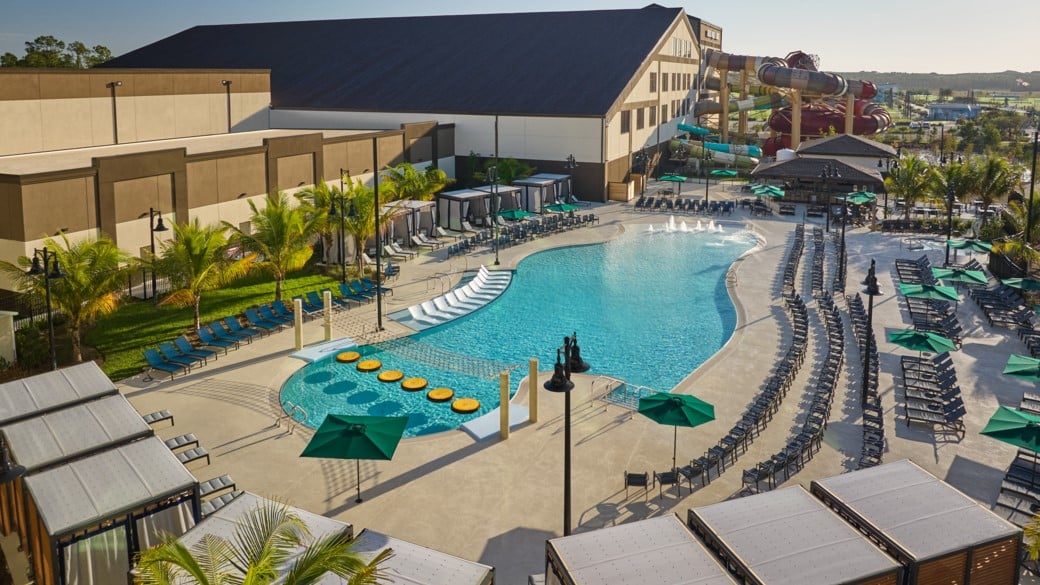 Aerial view of the outdoor pool - image 1