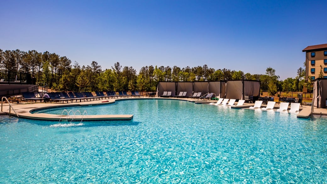 Clear waters of the outdoor pool